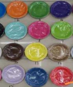 ASSIETTE EN PAPIER COULEUR 9″ *10pcs*200packs/ctn P30 02.25 *