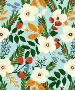 Carte d’art Abby Jacobs « Strawberry florals »