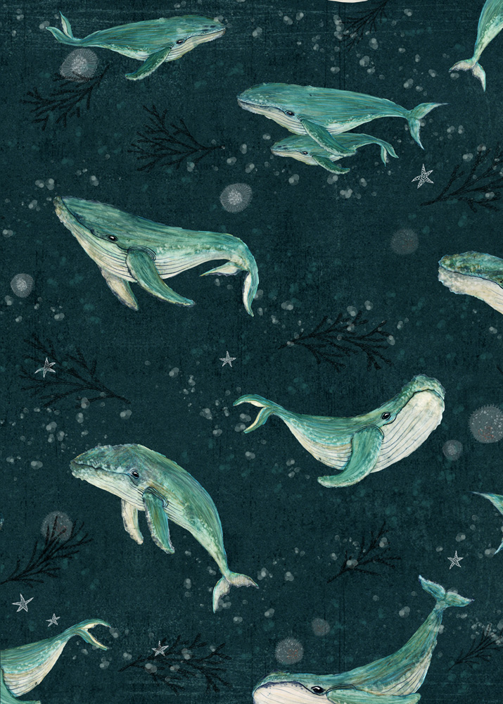 Cahier A5 Katherine Quinn « Whales »