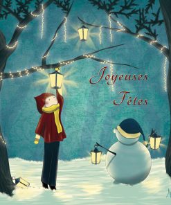 Carte noël Nathalie Fournasson « Les lanternes »