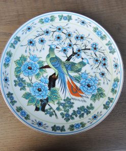 Ancienne Assiette Chinoise en Céramique Décor Paon