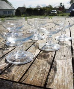 6 Anciennes Coupes à Champagne en Verre au Design Épuré