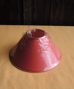 Abat-Jour Vintage Rouge NEUF (bande dorée) D25 cm