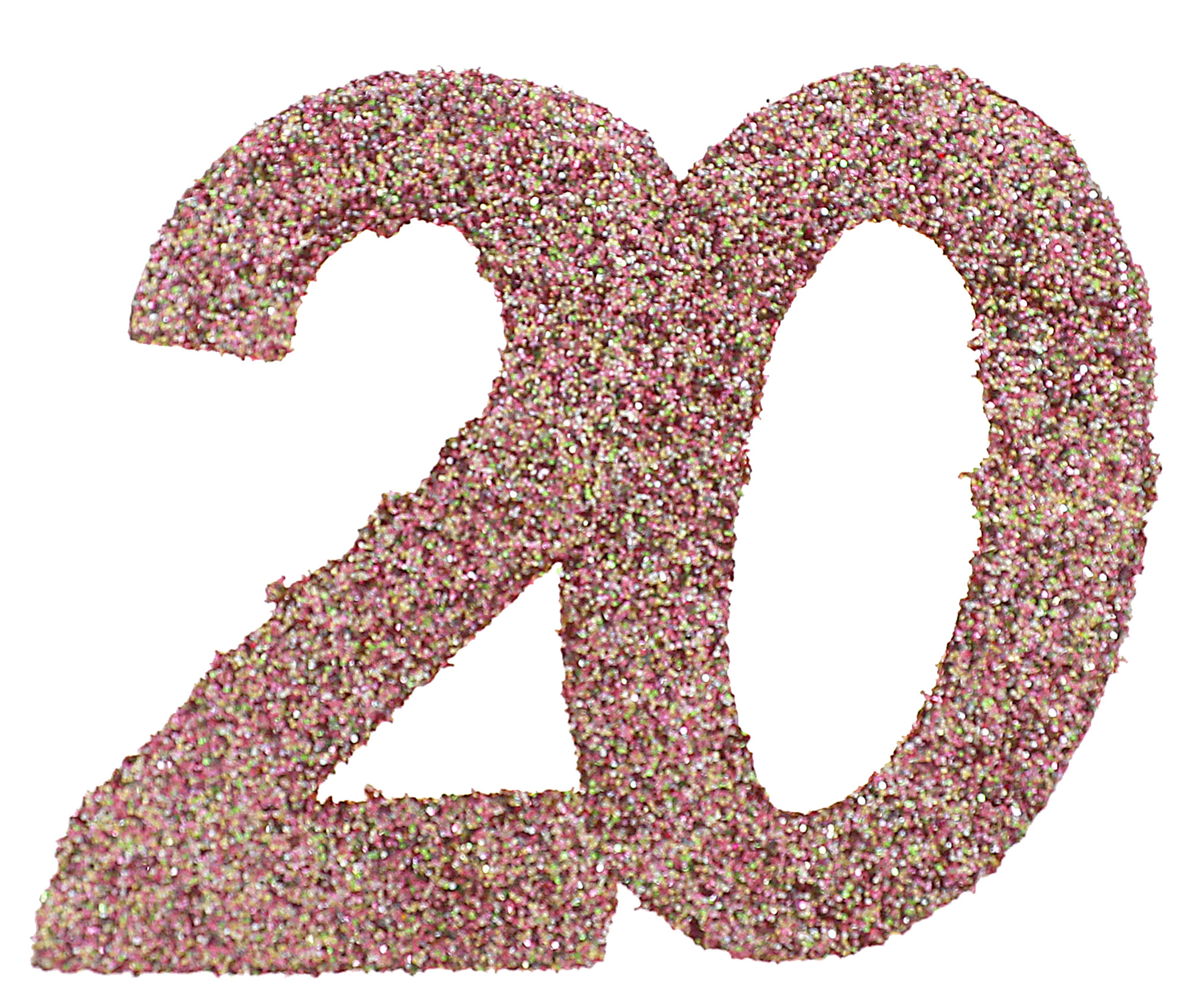 6 CONFETTIS 20 ANS PAILLETES ANNIVERSAIRE ROSE GOLD