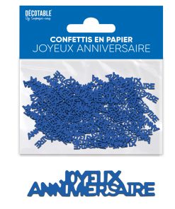 CONFETTIS “JOYEUX ANNIVERSAIRE BLEU