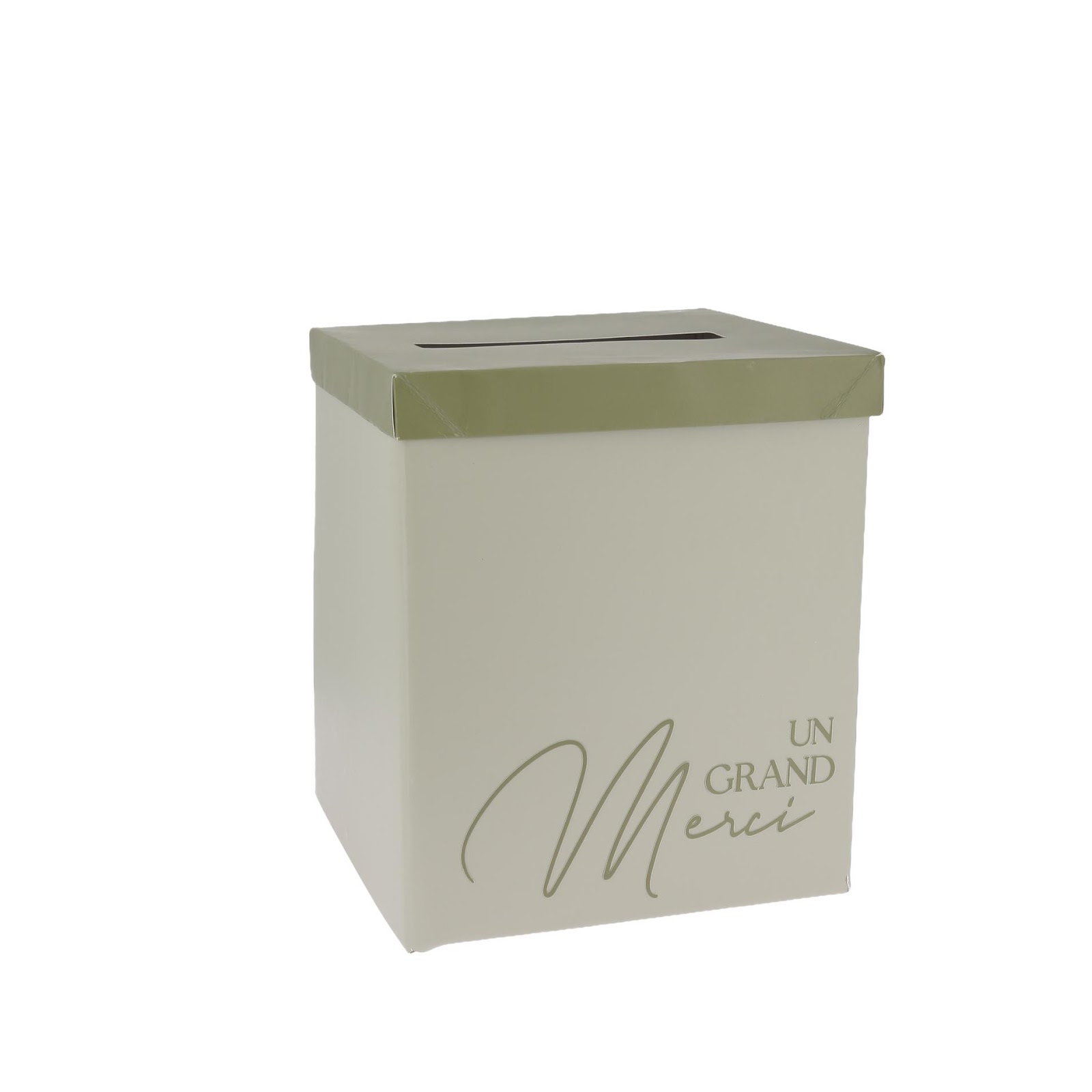 Urne Bi-Color « Un Grand Merci » Vert Sauge – Image 2