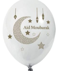 Ballon – Aïd Moubarak – Or – Lot de 8