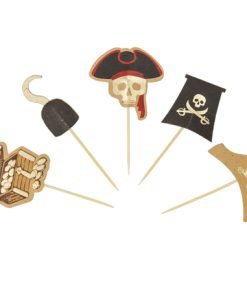 10 PICS PIRATE AVEC DORURE OR 9CM MODELES ASSORTIS.